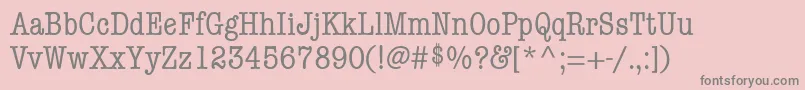 Шрифт ItcAmericanTypewriterLtCondensedAlternate – серые шрифты на розовом фоне