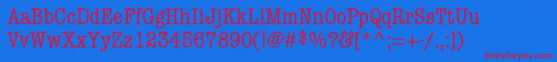 ItcAmericanTypewriterLtCondensedAlternate Font – Red Fonts on Blue Background