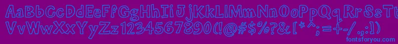 Mixoutline Font – Blue Fonts on Purple Background