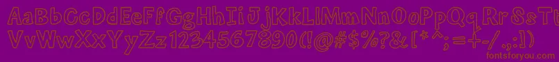 Fonte Mixoutline – fontes marrons em um fundo roxo