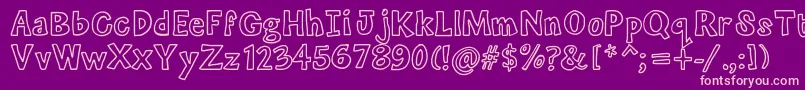 Mixoutline Font – Pink Fonts on Purple Background