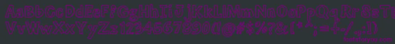 Mixoutline-fontti – violetit fontit mustalla taustalla