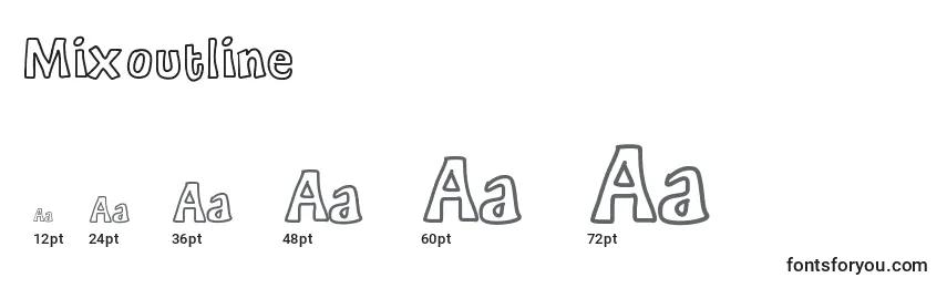 Mixoutline font sizes