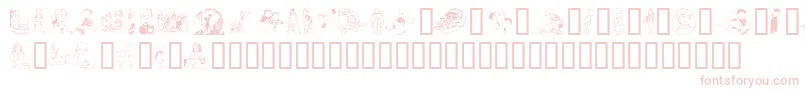 Шрифт Kiddieclip1 – розовые шрифты на белом фоне