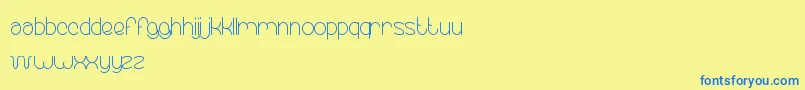 EssentialArrangement Font – Blue Fonts on Yellow Background