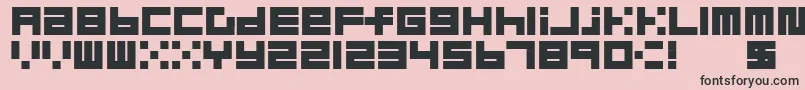 Шрифт Block – чёрные шрифты на розовом фоне