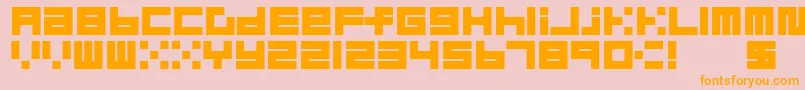 Подробнее о шрифте Block Шрифт Block – оранжевые шрифты на розовом фоне