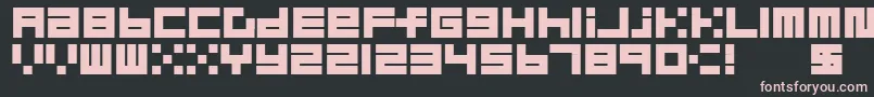 Block Font – Pink Fonts on Black Background