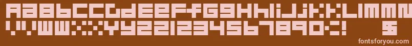 Шрифт Block – розовые шрифты на коричневом фоне