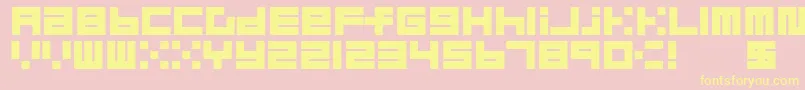 Block Font – Yellow Fonts on Pink Background