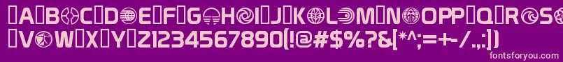 PrototypePavilion Font – Pink Fonts on Purple Background