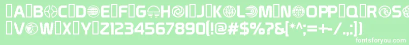 PrototypePavilion Font – White Fonts on Green Background
