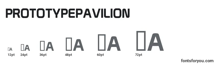 Размеры шрифта PrototypePavilion