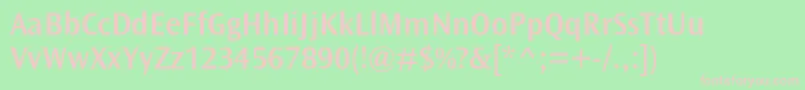 OceansansstdSemibold Font – Pink Fonts on Green Background