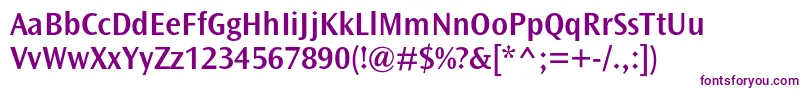 OceansansstdSemibold Font – Purple Fonts on White Background