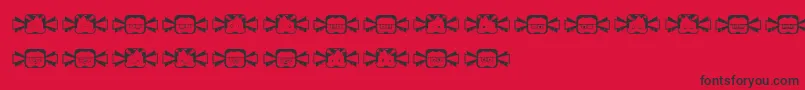 Negobom Font – Black Fonts on Red Background