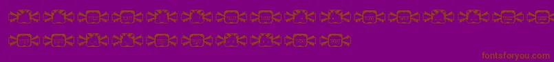 Negobom Font – Brown Fonts on Purple Background