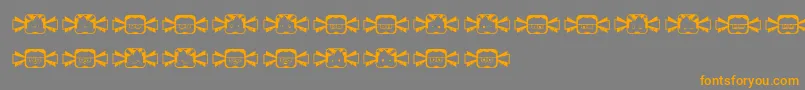 Negobom Font – Orange Fonts on Gray Background