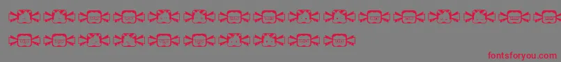 Negobom Font – Red Fonts on Gray Background