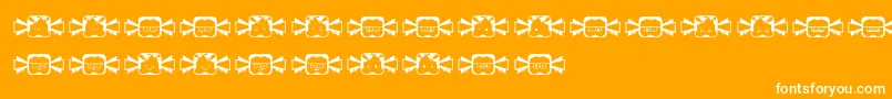 Negobom Font – White Fonts on Orange Background