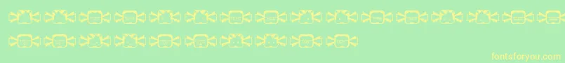 Negobom Font – Yellow Fonts on Green Background