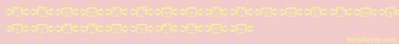 Negobom Font – Yellow Fonts on Pink Background