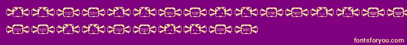 Negobom Font – Yellow Fonts on Purple Background