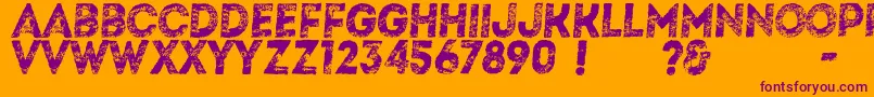 Artistico Font – Purple Fonts on Orange Background