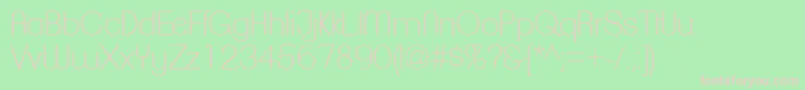ClementepdacExtralight Font – Pink Fonts on Green Background