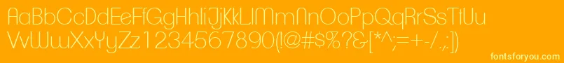 Police ClementepdacExtralight – polices jaunes sur fond orange