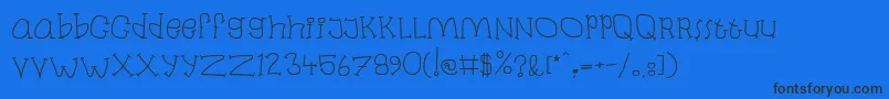 Laban Font – Black Fonts on Blue Background
