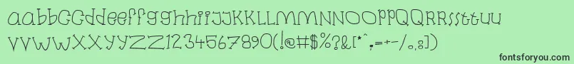Laban Font – Black Fonts on Green Background