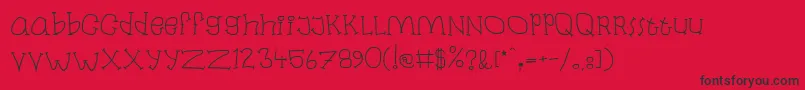 Laban Font – Black Fonts on Red Background