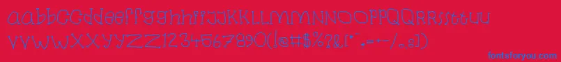 Laban Font – Blue Fonts on Red Background