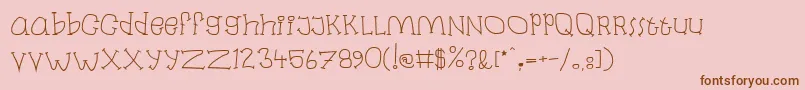 フォントLaban – ピンクの背景に茶色のフォント