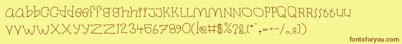 Laban Font – Brown Fonts on Yellow Background