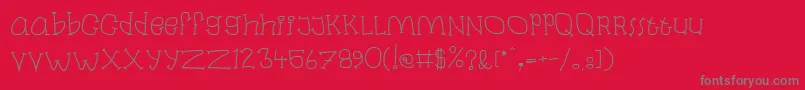 Laban Font – Gray Fonts on Red Background