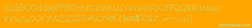 Laban Font – Green Fonts on Orange Background