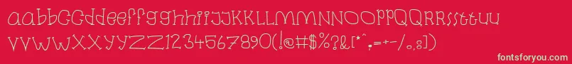 Laban Font – Green Fonts on Red Background