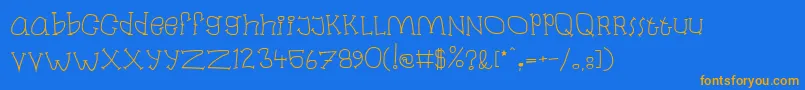 Laban Font – Orange Fonts on Blue Background