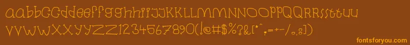 Laban Font – Orange Fonts on Brown Background
