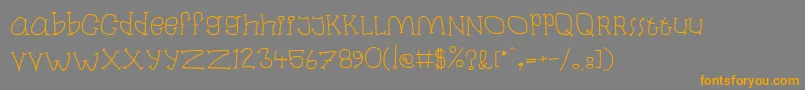Laban Font – Orange Fonts on Gray Background