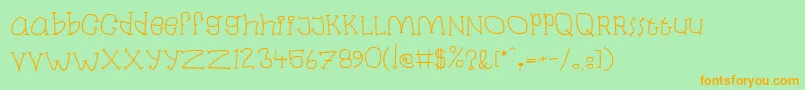 Laban Font – Orange Fonts on Green Background