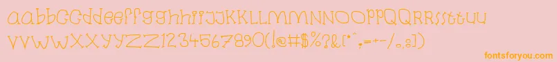 Laban Font – Orange Fonts on Pink Background