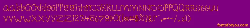 Laban Font – Orange Fonts on Purple Background