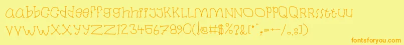 Laban Font – Orange Fonts on Yellow Background