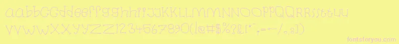 Laban Font – Pink Fonts on Yellow Background