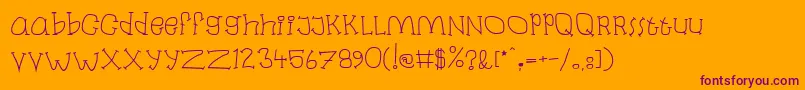 Laban Font – Purple Fonts on Orange Background