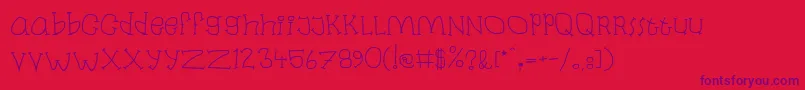 Laban Font – Purple Fonts on Red Background