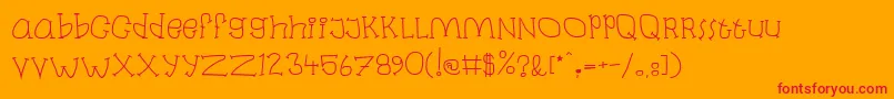 Laban Font – Red Fonts on Orange Background